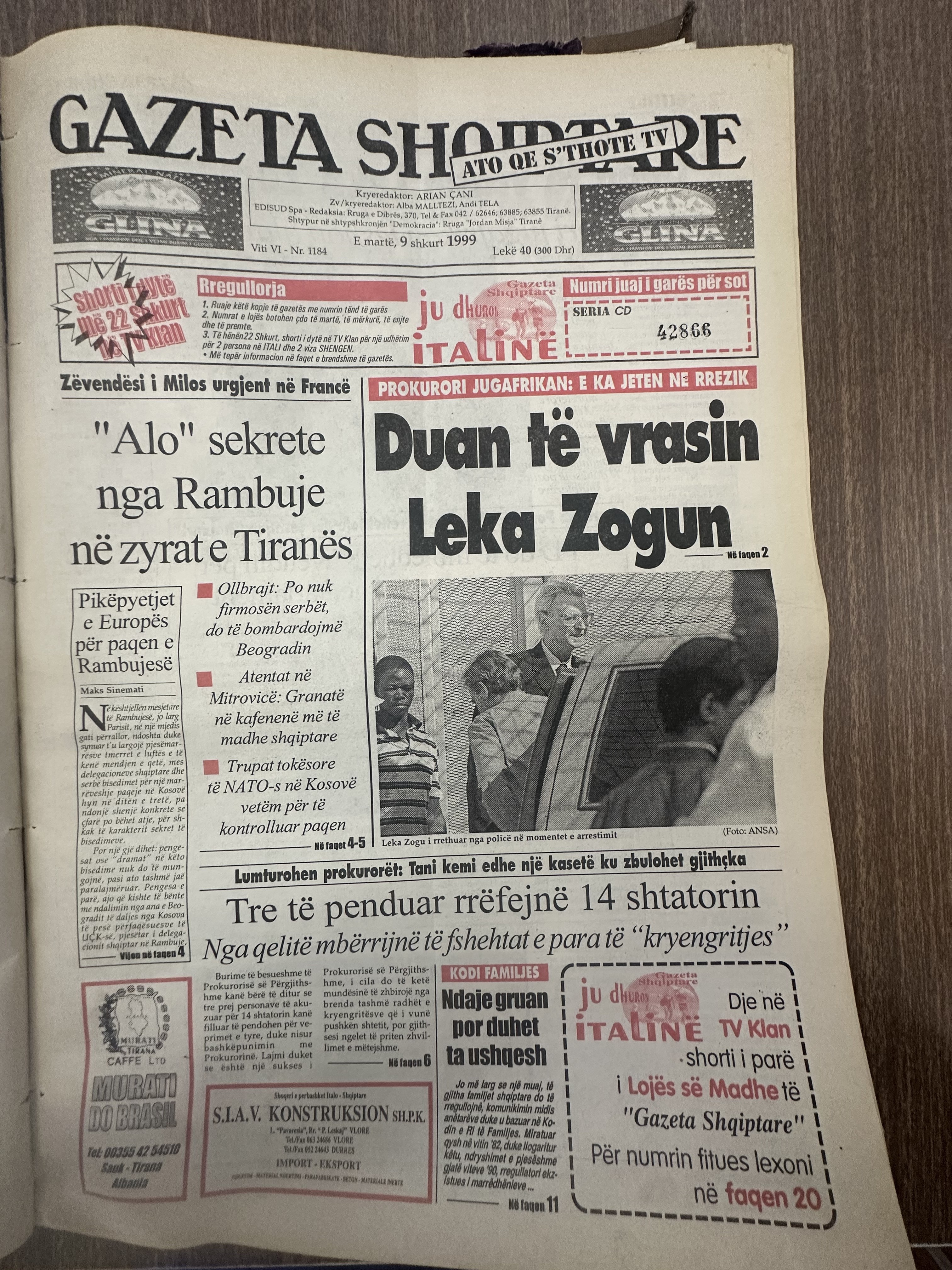 Gazeta Shqiptare 1999-02-09
